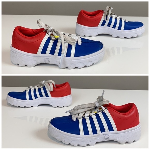 K-Swiss Blue Yellow And Red Sneakers Size 12 - Picture 4 of 16